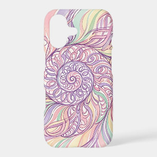 Abstract Seashell Spiral Pastel Flow iPhone Cases