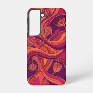 Abstract Seed Sunset Orange Line Samsung Cases