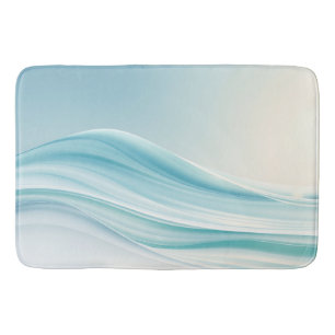 Abstract Serene Ocean Waves with Smooth Blues  Bath Mat