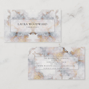 Abstract Serene Therapist Business Card