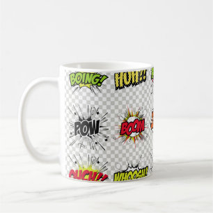 abstract set of pop art objects on a special backg coffee mug