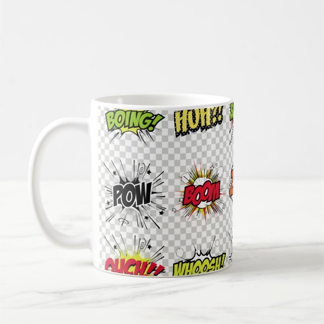 abstract set of pop art objects on a special backg coffee mug (Left)