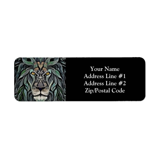 Abstract Shabby Chic King Lion (Front)