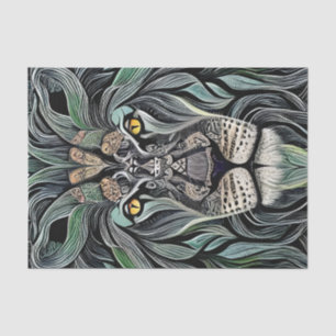 Abstract Shabby Chic King Lion Tissue Paper