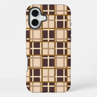 Abstract Shades of Brown iPhone 16 Plus Case