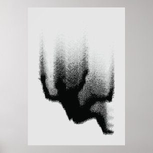 Abstract Shadowfall: Fluid Silhouette Poster