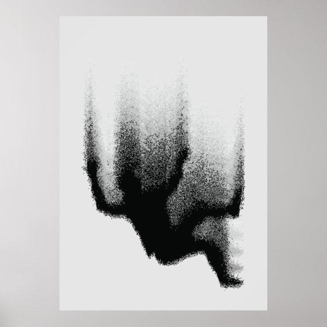 Abstract Shadowfall: Fluid Silhouette Poster (Front)