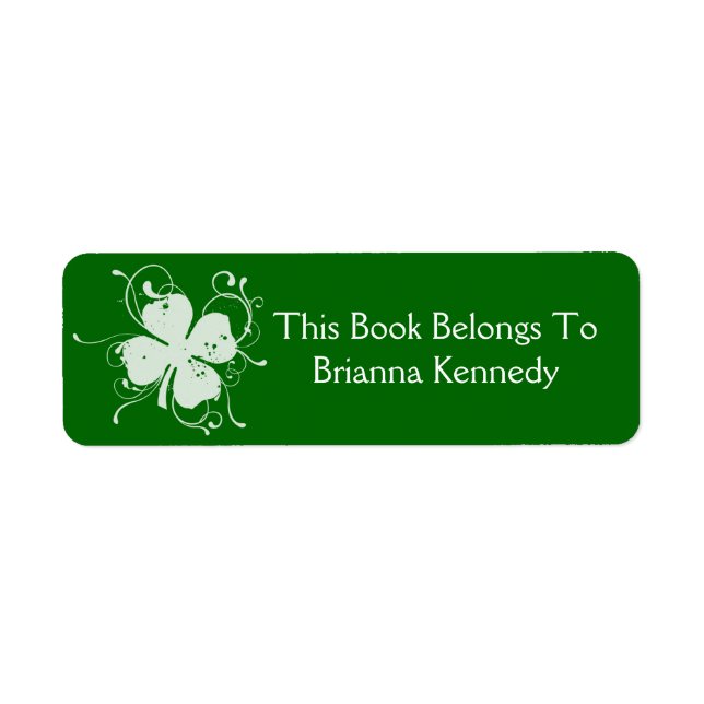 Abstract Shamrock Label (Front)