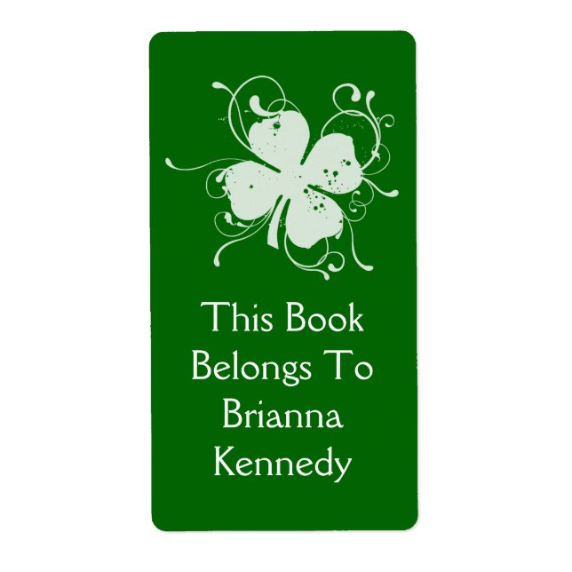 Abstract Shamrock Label (Front)