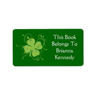Abstract Shamrock Label