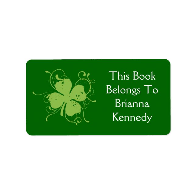 Abstract Shamrock Label (Front)