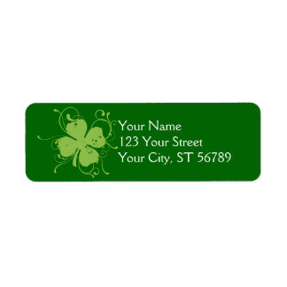 Abstract Shamrock Label