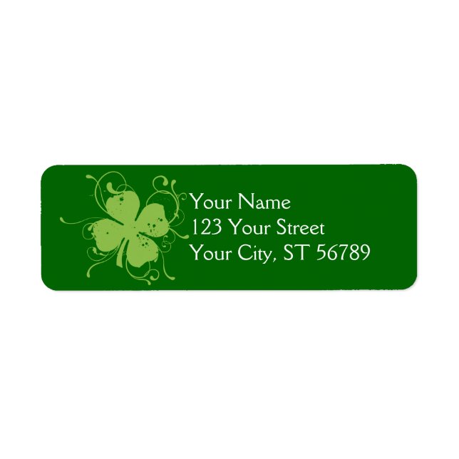 Abstract Shamrock Label (Front)