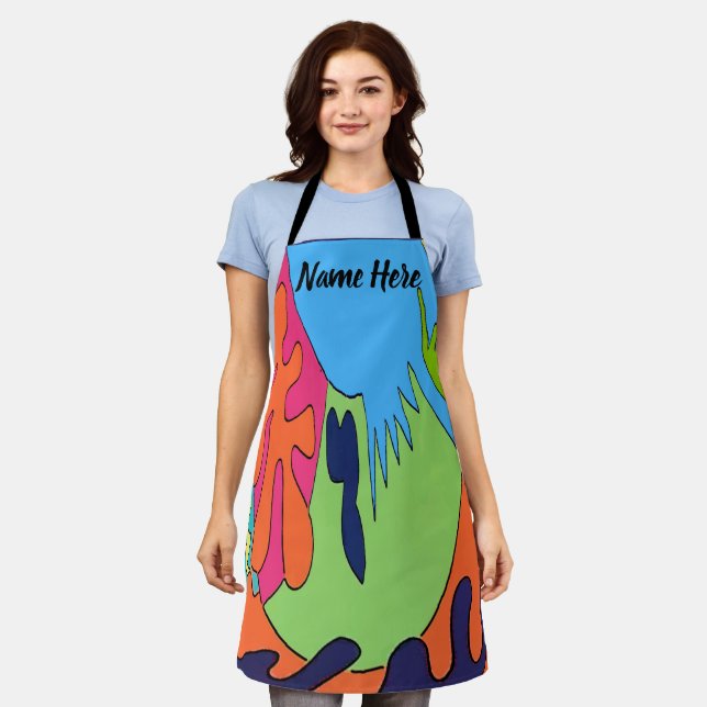 Abstract Shape, dachshund  add text, Apron (Worn)