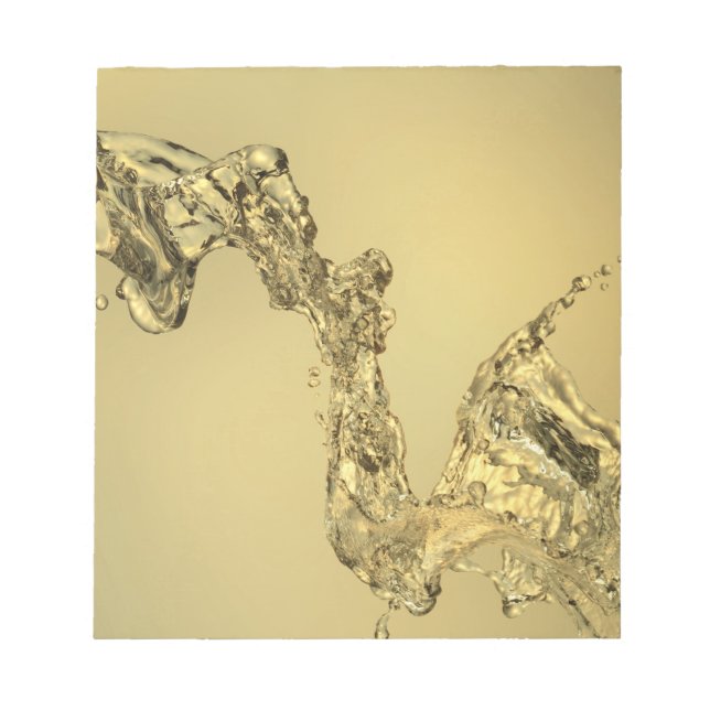 Abstract Shape Formed by Splashing Water Notepad (Front)