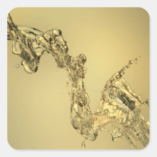 Abstract Shape Formed by Splashing Water Square Sticker