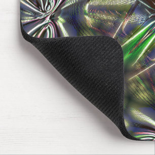 Abstract shape in dotted lines under aged green mouse mat