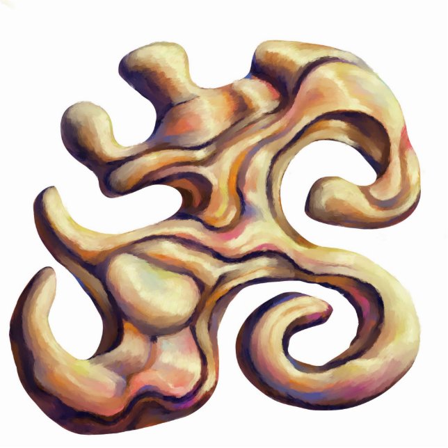 Abstract Shape Magnet/Keychain Standing Photo Sculpture (Front)