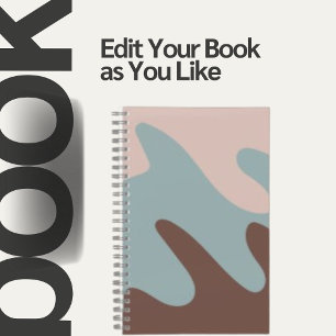 Abstract Shape Pastel Pink Blue Brown Pattern Notebook