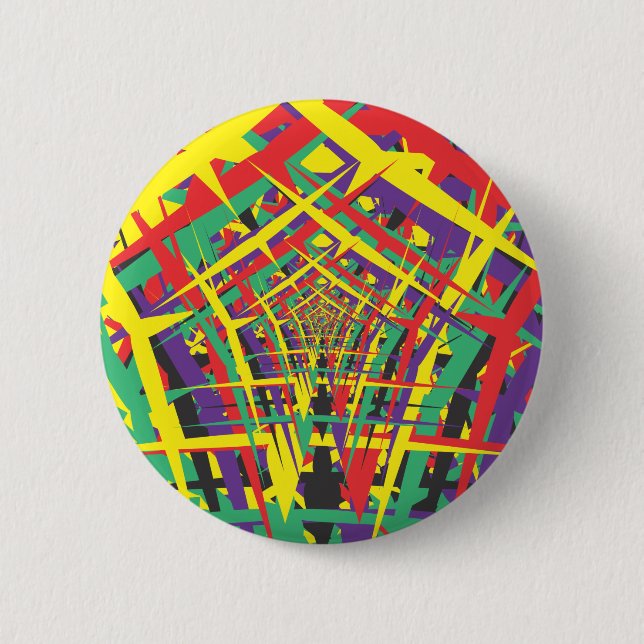 Abstract shapes 6 cm round badge (Front)