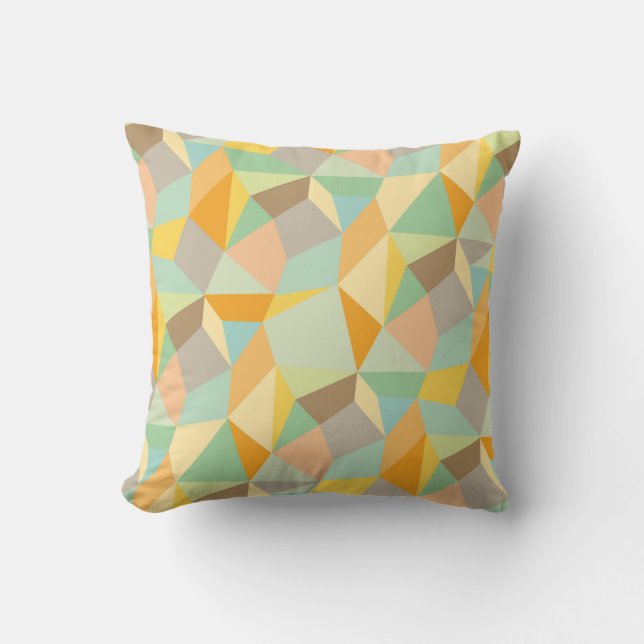 Abstract Shapes and Colours Throw Pillow (Front)