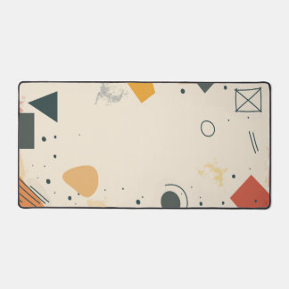 Abstract shapes and doodles desk mat