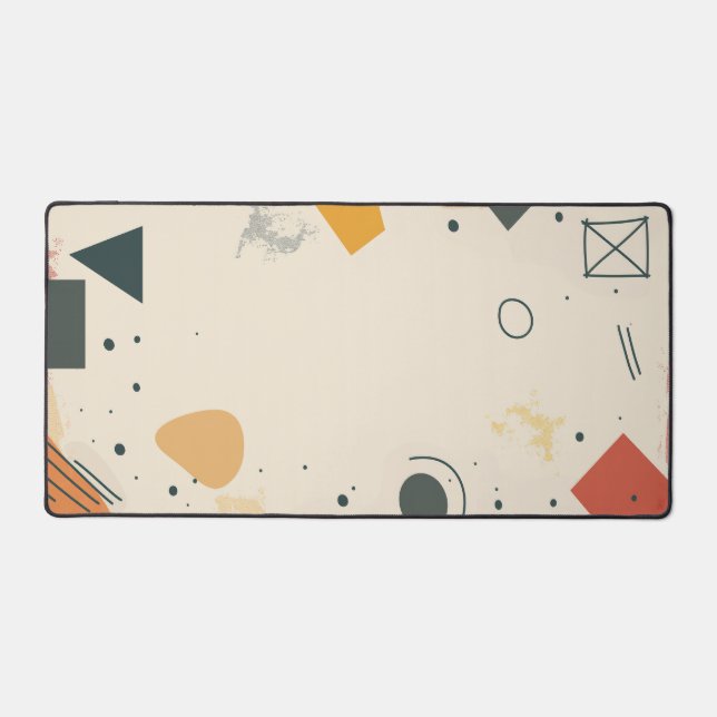 Abstract shapes and doodles desk mat (Front)