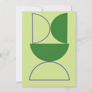 abstract shapes art invitation