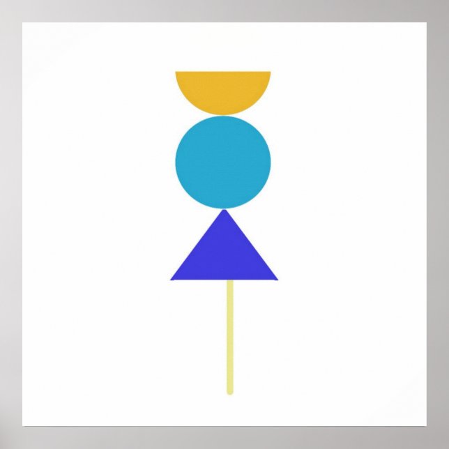 abstract shapes art poster (Front)