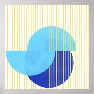 abstract shapes art poster
