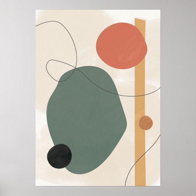 Abstract Shapes Artistic Poster (Front)