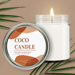 Abstract Shapes Candle Label