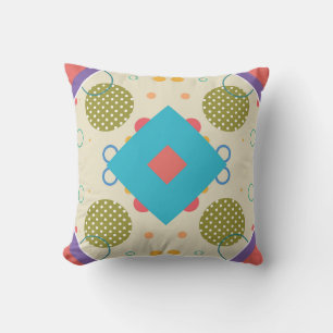 Abstract Shapes, Circles, Lines & Dots Cushion