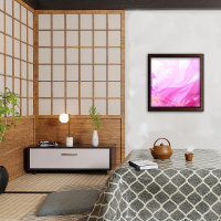 Abstract shapes flower pink watercolor Poster