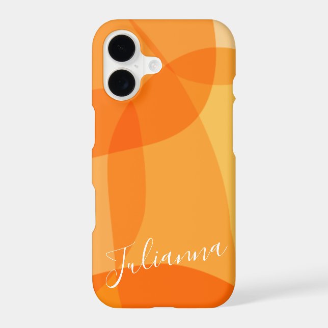 Abstract Shapes in Yellow Personalised Script Name (Back)