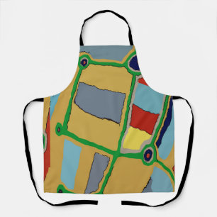 Abstract Shapes, Matisse Style, add text, Apron