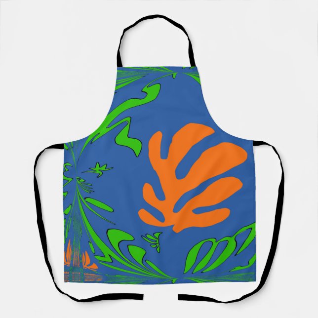 Abstract Shapes, Matisse Style, add text, Apron (Front)
