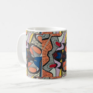 Abstract Shapes, Matisse Style, add text, Coffee Mug