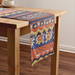 Abstract Shapes, Matisse Style, add text, Short Ta Medium Table Runner