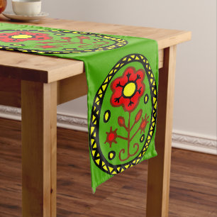 Abstract Shapes, Matisse Style, add text, Short Ta Medium Table Runner
