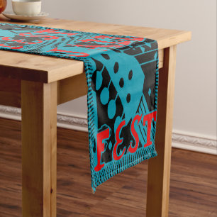 Abstract Shapes, Matisse Style, add text, Short Ta Table Runner