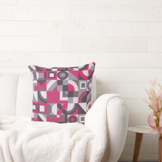 Abstract shapes pattern style pillow. cushion