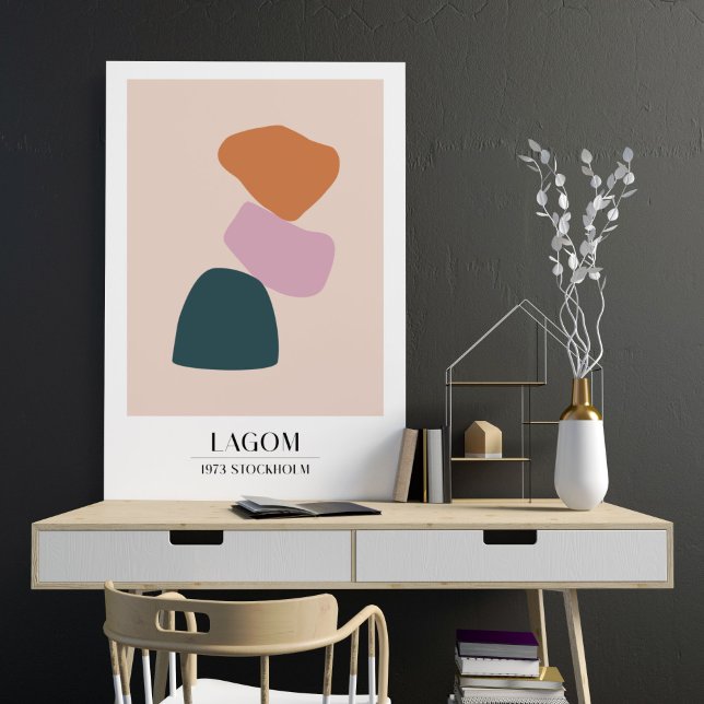 Abstract Shapes Scandinavian Exhibition Muted  Poster (Creator Uploaded)
