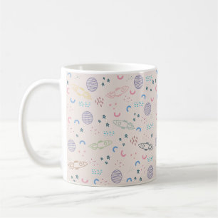 Abstract Shapes Space Pattern Cosmic Pastel Coffee Mug