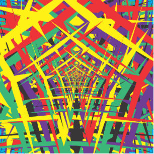 Abstract shapes standing photo sculpture