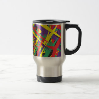 Abstract shapes travel mug