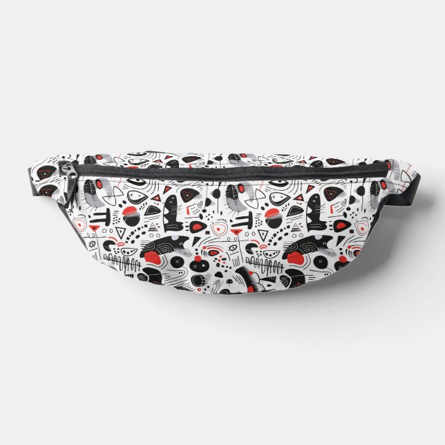 Abstract Shapescape Pattern Bum Bags (Lay Down)