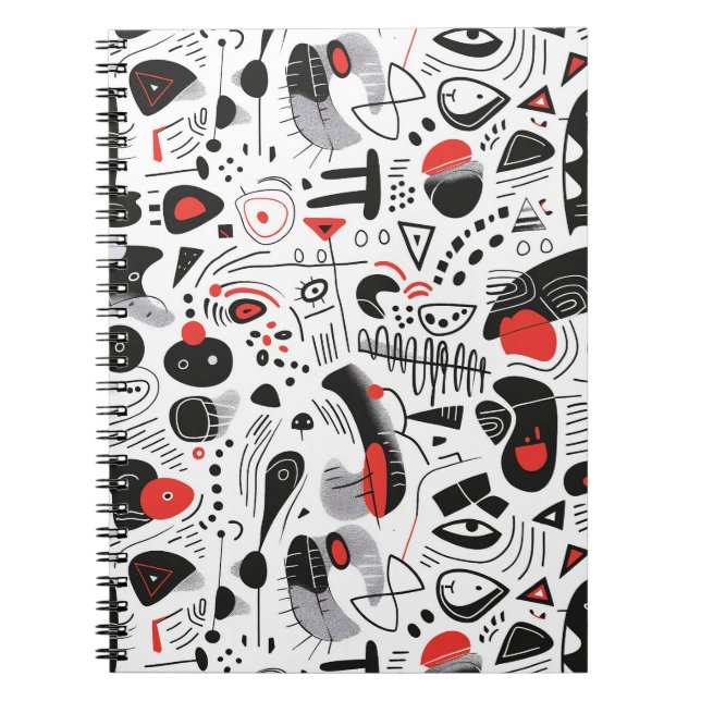Abstract Shapescape Pattern Notebook (Front)