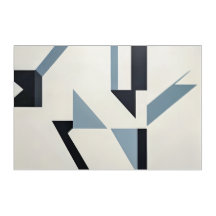 Abstract Shards Minimalist Blue & Black