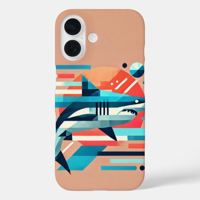 Abstract Shark Composition Case-Mate iPhone Case (Back)